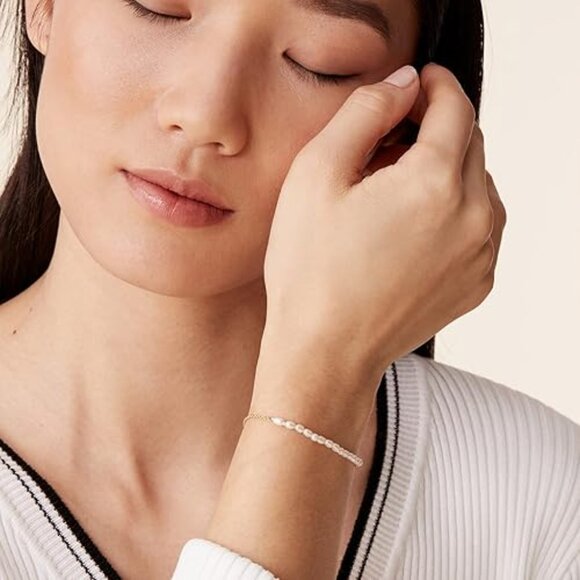 Neiman Marcus 14K Gold Plated Beaded Freshwater Cultured Pearl Bracelet - Picture 3 of 6